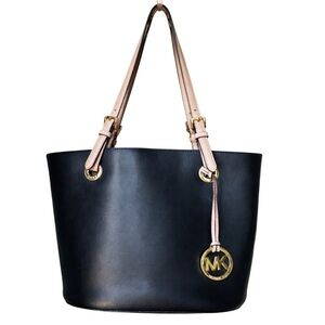 Michael Kors Black Leather Travel Tote